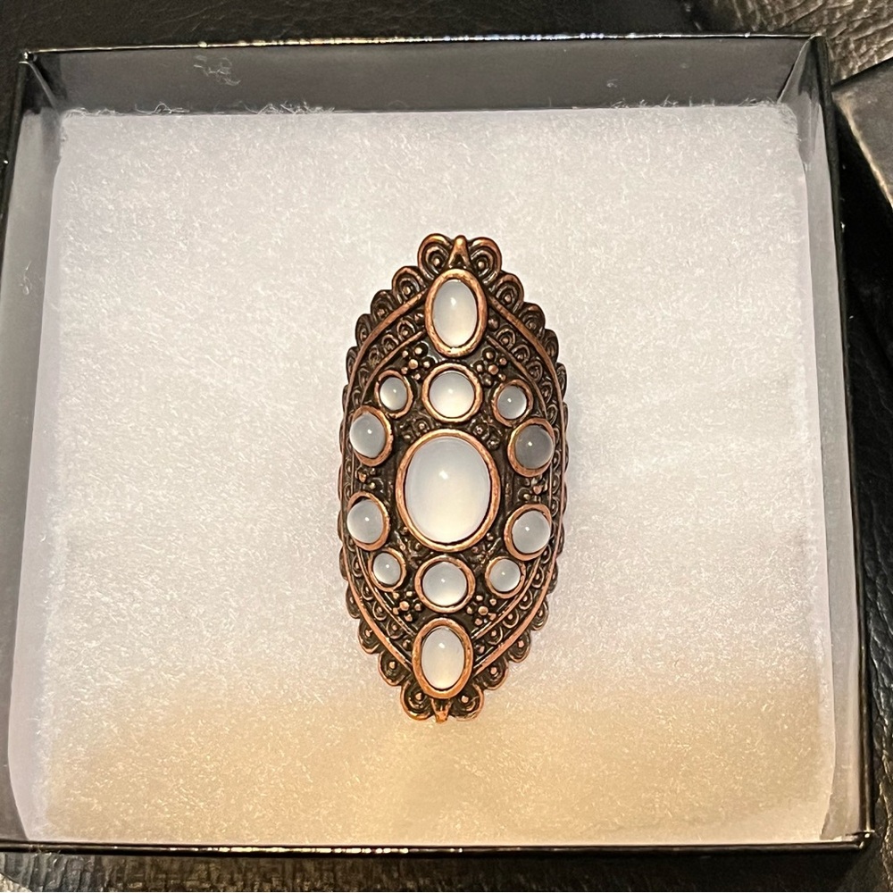 Copper and opal look stones